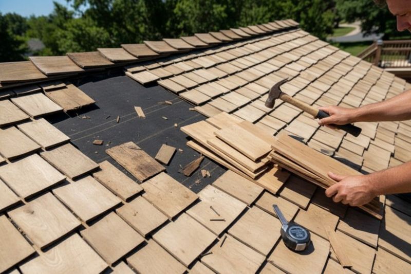 Hip Roof Shingle Repair